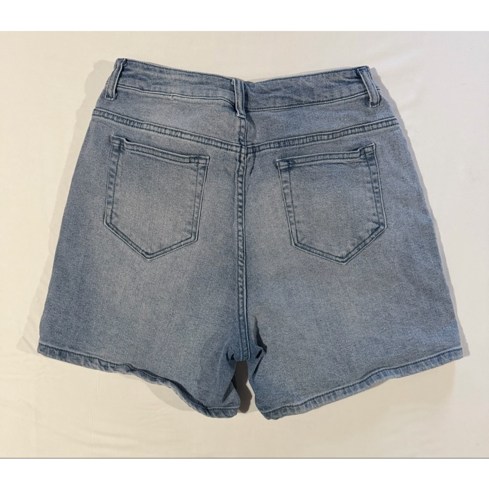 Keroppi by Sanrio Denim Mom Shorts Juniors 7 Blue Frog Snail Graphic Y2K Kawaii - Picture 2 of 10